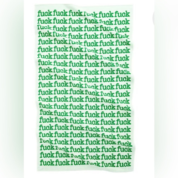 Supreme NY green F**K towel